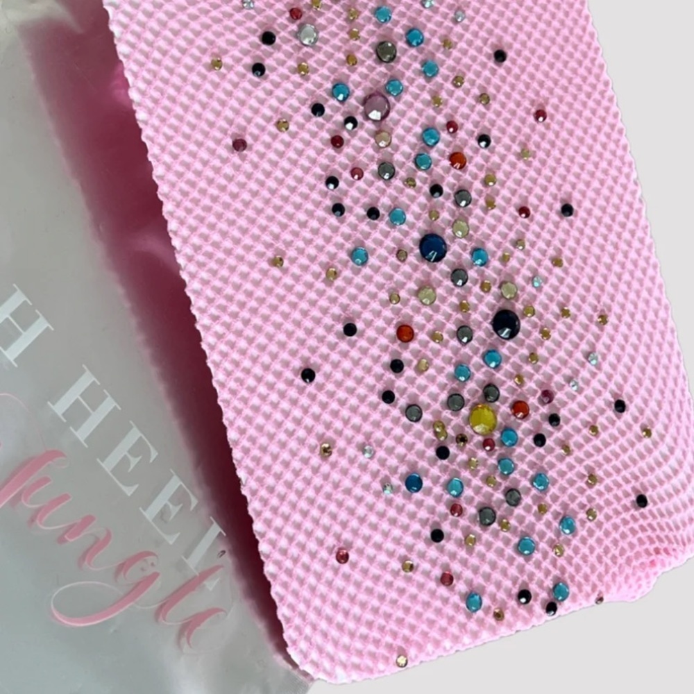 Free people high heel jungle glitter fish net tights one size rose red pink